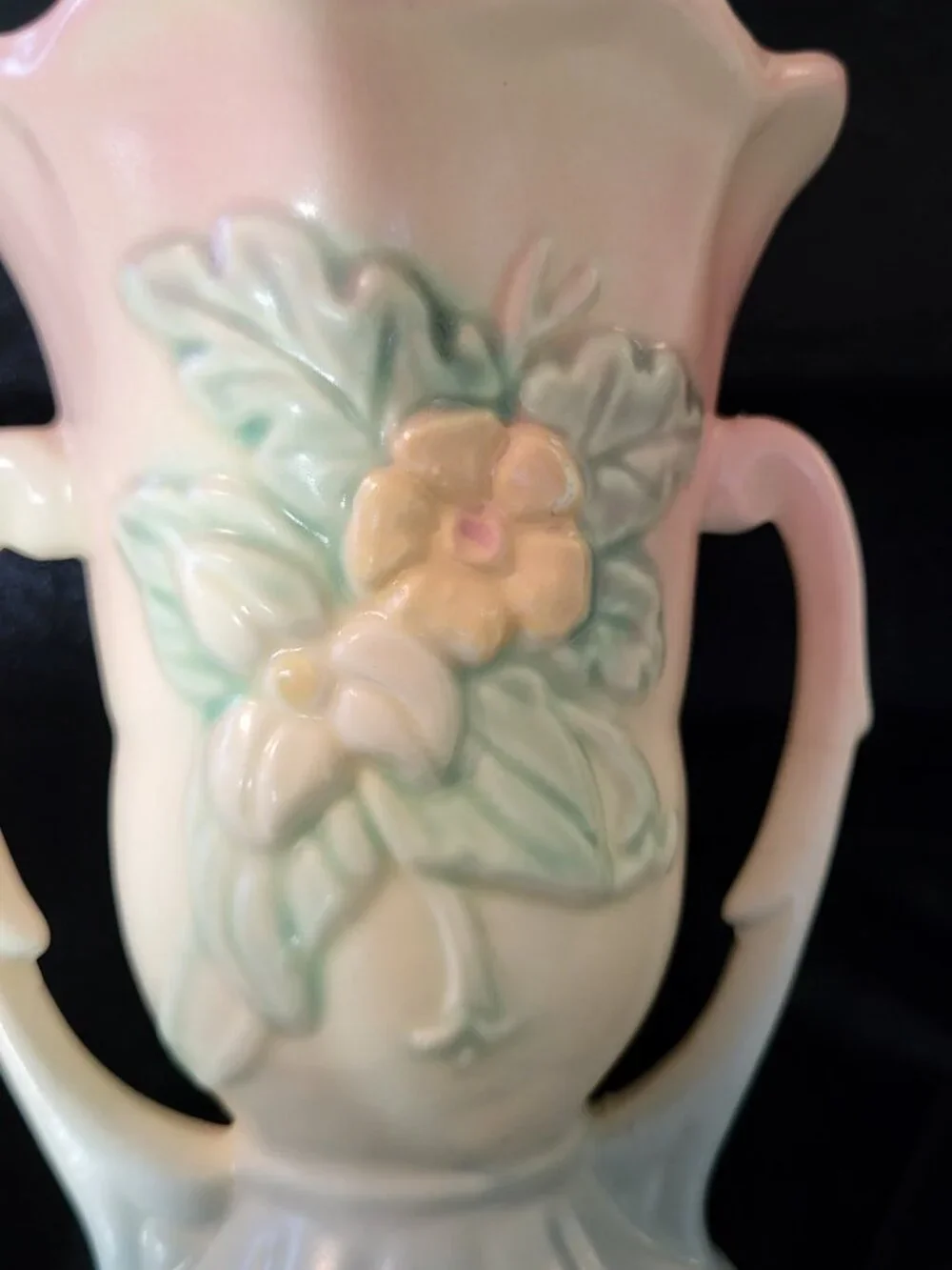 Vintage 1940s Hull Art Pottery Wildflower Vase Double Handled Pastel W-3